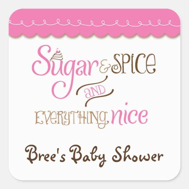 Zuckergewürze & Alles Gute Gastgeschenk Sticker (Vorderseite)