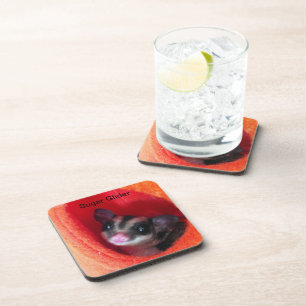 Zuckerglänzer in Orange-Hängepflanze Getränkeuntersetzer