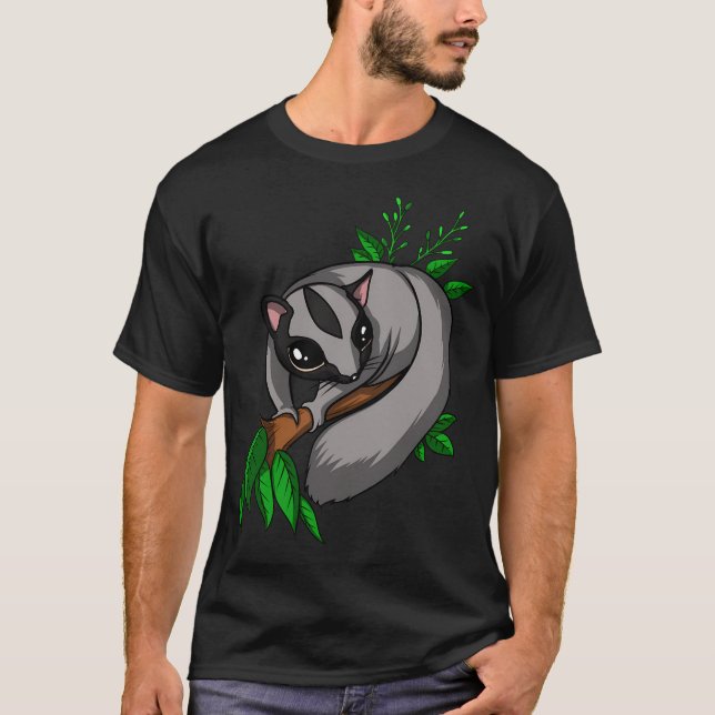 Zuckergleiter auf einem Ast T-Shirt (Vorderseite)