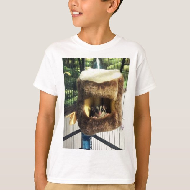Zuckergrüber in Furry Tree Truck Hängebett T-Shirt (Vorderseite)