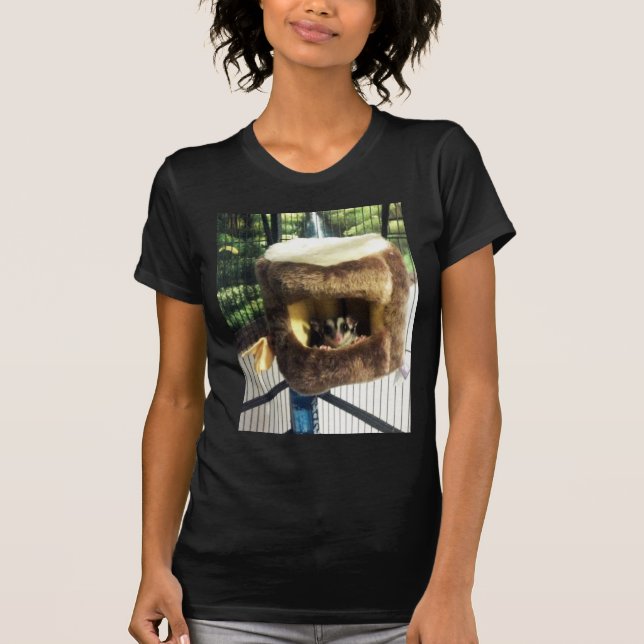 Zuckergrüber in Furry Tree Truck Hängebett T-Shirt (Vorderseite)