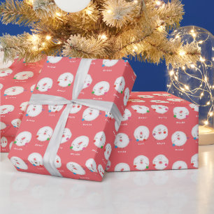 Zuckerguss-Donuts Weihnachtsmuster Geschenkpapier
