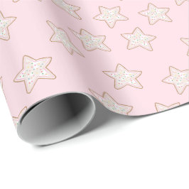 Zuckerguss-Sprinkle-Kekse in Rosa Geschenkpapier