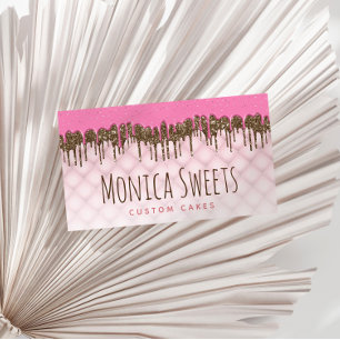 Zuckerguss Tropfen lustige Skriptkuchen und Süßigk Visitenkarte