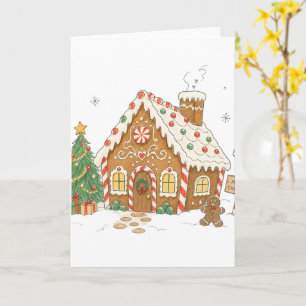 Zuckerhaus für Liebhaber des Weihnachtsbackens Karte
