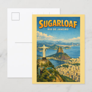 Zuckerhut Berg Rio de Janeiro Brasilien Geschenke Postkarte