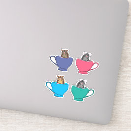 Zuckerhut in Teebechern Niedlich Aufkleber