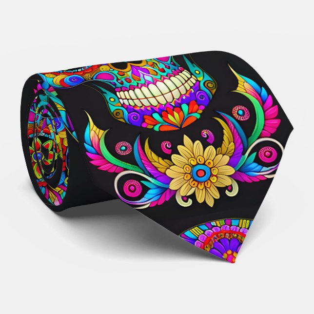 Zuckerhut Kunst - Folklore in Farbe Krawatte (Gerollt)