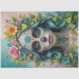 Zuckerhut mit Blume - Gothic Decoupage Seidenpapier
