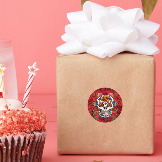Zuckerhut Rosa Rote Rosen Urlaub Runder Aufkleber (Party)