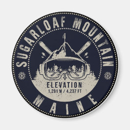 Zuckerhut Vintages Skifahren Magnet
