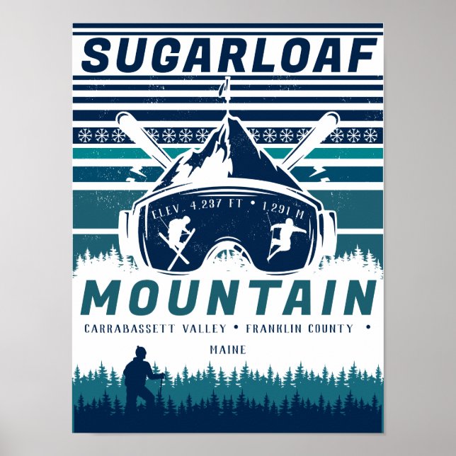 Zuckerhut Vintages Skifahren Poster (Vorne)