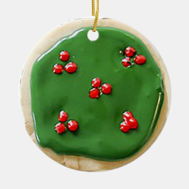 Zuckerkost Personalisiert Weihnachten Keramik Ornament (Vorne)
