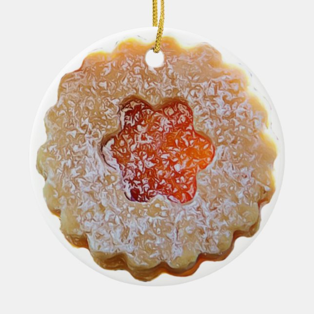 Zuckerkost Personalisiert Weihnachten Keramik Ornament (Vorne)