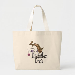 Zuckerkranke Diva Jumbo Stoffbeutel