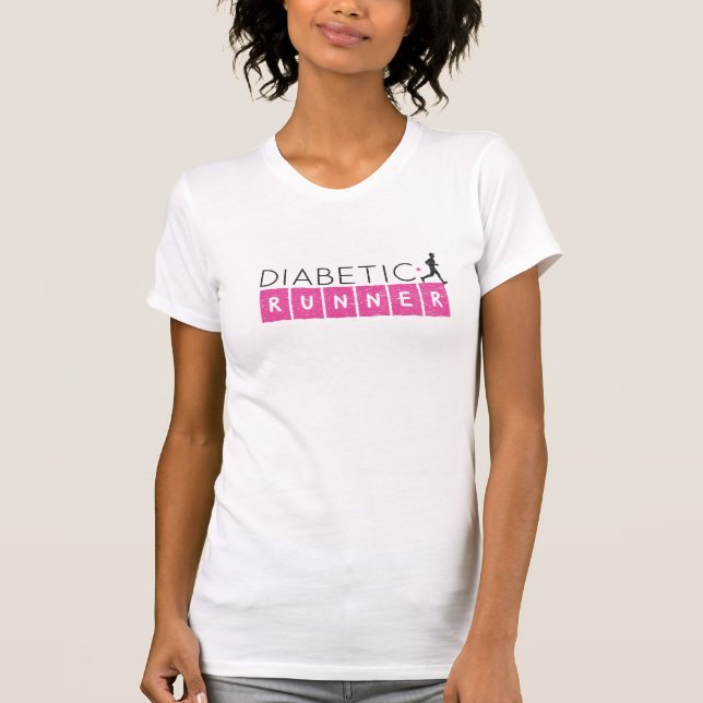 Zuckerkranker Läufer: Triathlete Reihe T-Shirt (Vorderseite)