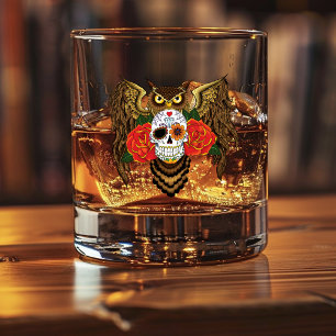 Zuckerkull-Rose Owl Whiskyglas