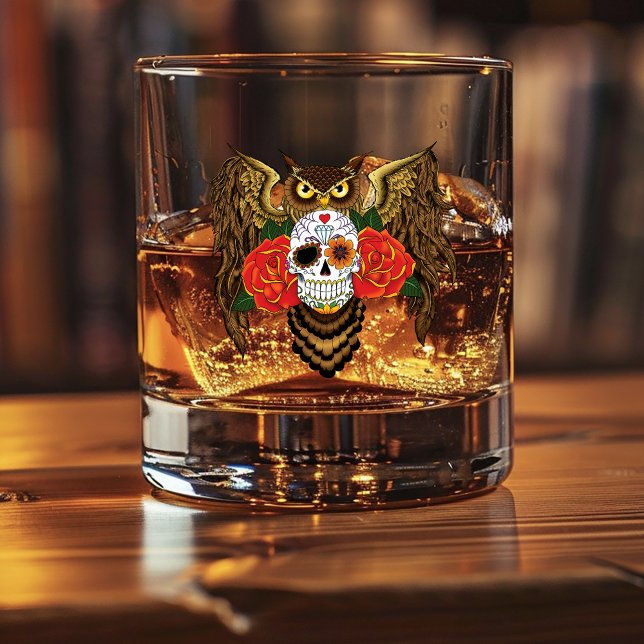 Zuckerkull-Rose Owl Whiskyglas (Von Creator hochgeladen)