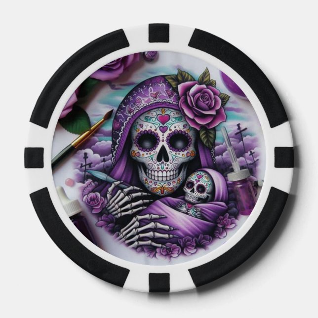 Zuckerkulpferde Muttermund-Poker-Chips Pokerchips (Vorderseite)