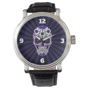 Zuckerkulturen Lila Farben beobachten Armbanduhr