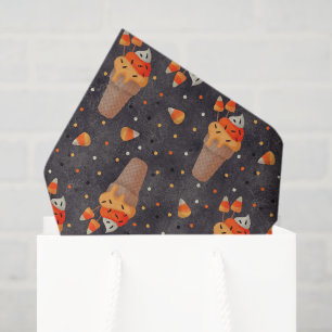 Zuckermais und Halloween-Eiscreme Seidenpapier