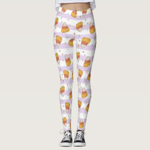 Zuckermais und Sterne Halloween-Muster Leggings