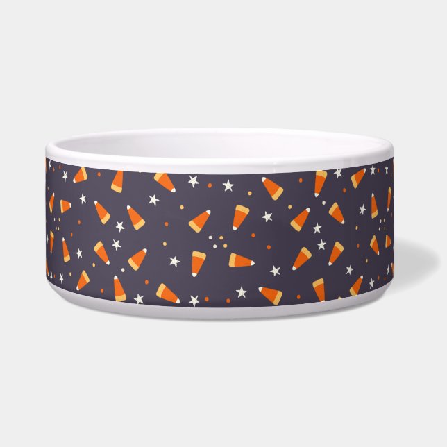 Zuckermais und Sterne Halloween Pet Bowl Napf (Vorderseite)