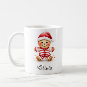 Zuckermann in Weihnachtsschlafanzügen mit individu Kaffeetasse