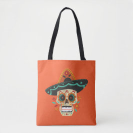 Zuckern Sie Schädel mit Taschen-Tasche Hat Dia de Tasche