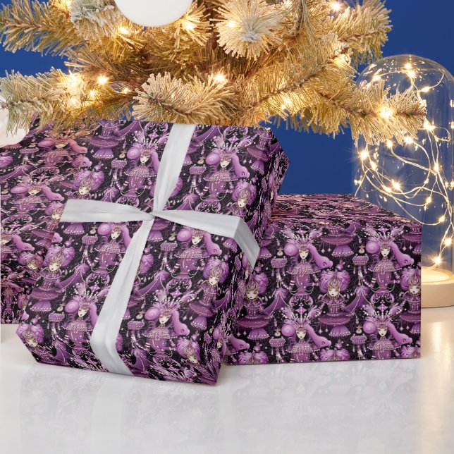 Zuckerpflaume, Lila Nutcracker Ballett Geschenkpapier (Feiertage)