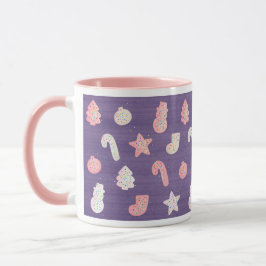 Zuckerpflaume Lila Weihnachtskekse Tasse
