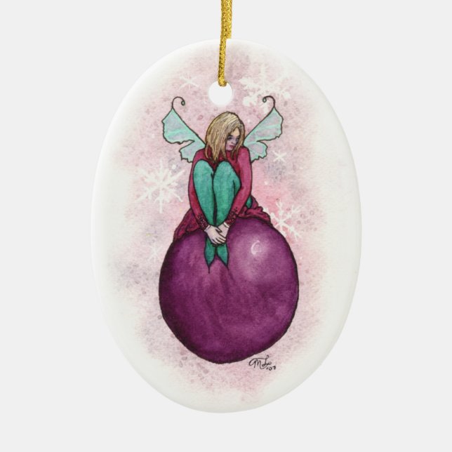 Zuckerpflaumen-Fee durch Mary Layton Keramik Ornament (Vorne)