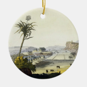 Zuckerplantage, Antillen (Farbstich) Keramik Ornament