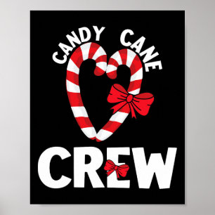 Zuckerrohr-Crew Lustiges Weihnachten Süßigkeiten F Poster