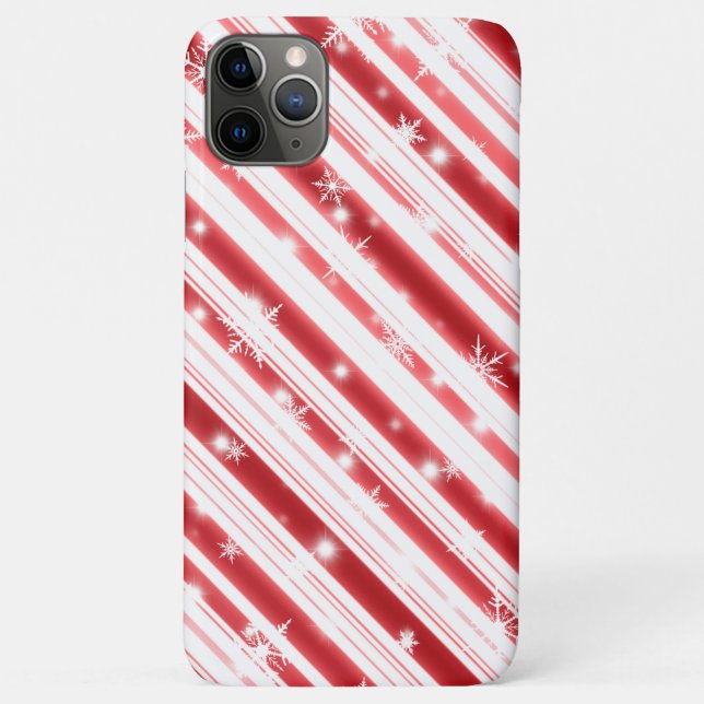 Zuckerrohr mit Sternen und Schneeflocken Case-Mate iPhone Hülle (Rückseite)