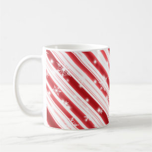 Zuckerrohr mit Sternen und Schneeflocken Kaffeetasse