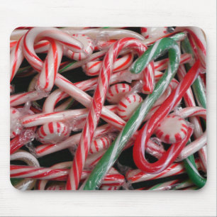 Zuckerrohre und Pfefferminz Weihnachtsfeiertag Mousepad