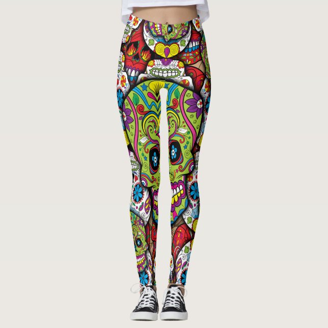 Zuckerrohrmuster Leggings (Vorderseite)