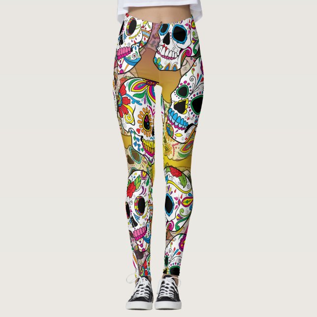 Zuckerrohrmuster Leggings (Vorderseite)