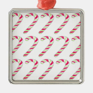 Zuckerrohrmuster Silbernes Ornament