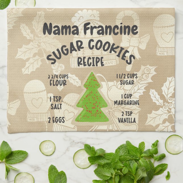 Zuckerrüben Rezept Geschirrtuch (Gefaltet)