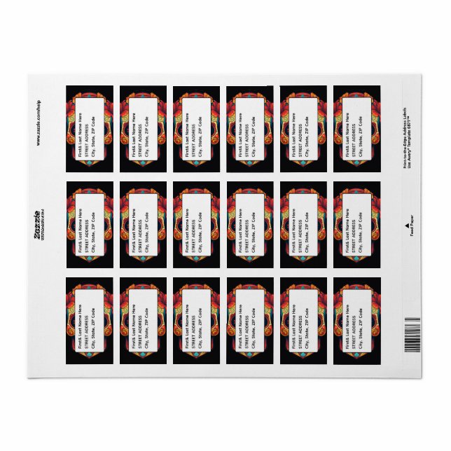 Zuckerschädel Adressaufkleber (Vorne)