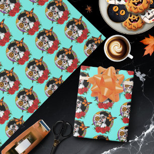 Zuckerschädel Art Nouveau Geschenkpapier