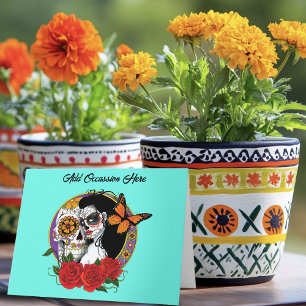 Zuckerschädel Art Nouveau Karte