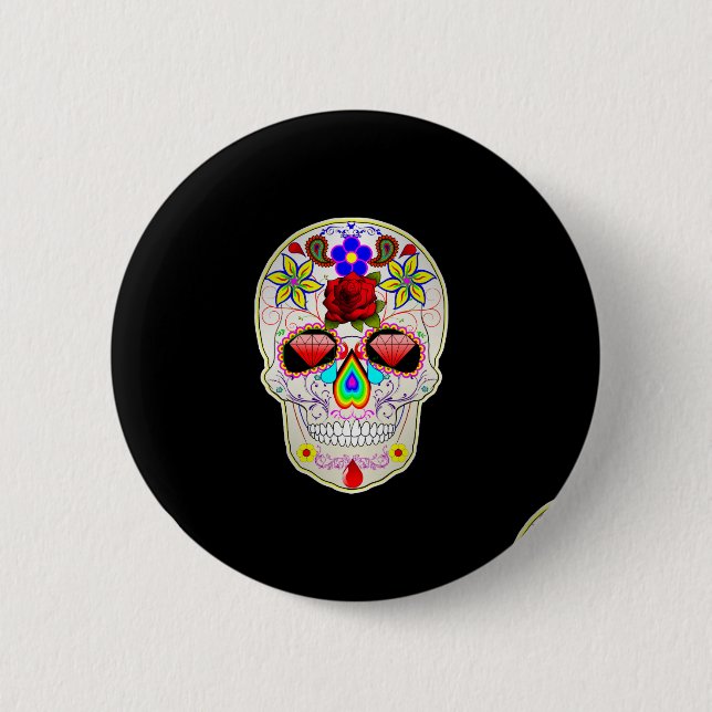 Zuckerschädel Button (Vorderseite)