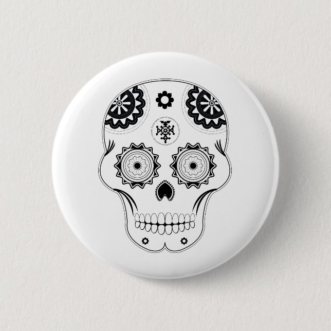 Zuckerschädel Button (Vorderseite)