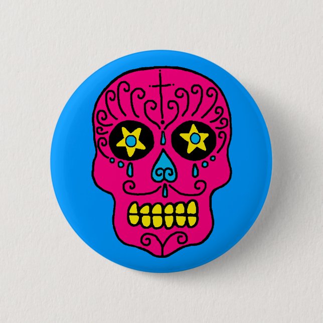 Zuckerschädel Button (Vorderseite)