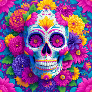 Zuckerschädel Calavera Tag der Toten Keramikfliese