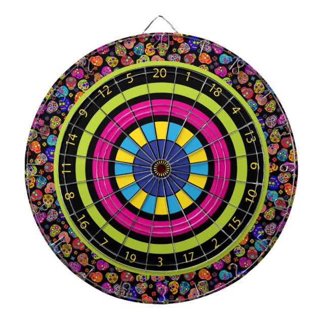 Zuckerschädel Dartscheibe (vorne)