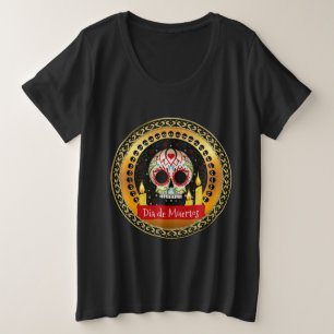 Zuckerschädel, einschüchternd und beängstigend große größe T-Shirt